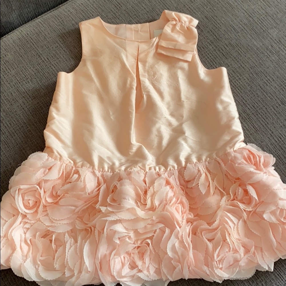 Silk Janie and Jack dress with rosette detail